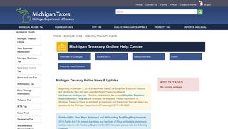 Taxes - Michigan Treasury Online - State of Michigan