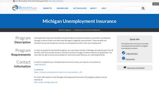 Michigan Unemployment Insurance | Benefits.gov