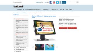Disney: Mickey's Typing Adventure Web | Individual Software