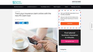 Mi Claim portal now available to Simply Business customers