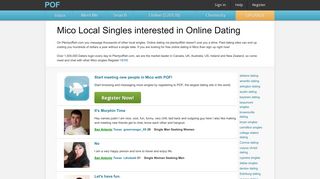 Mico Online dating chat, Mico match, Mico Singles Website - POF.com