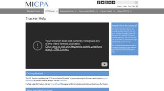 Tracker Help - Michigan Association of CPAs