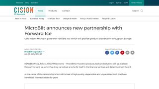 MicroBilt announces new partnership with Forward Ice - PR Newswire