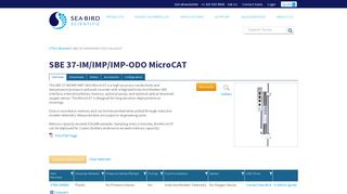 SBE 37-IM/IMP/IMP-ODO MicroCAT | Sea-Bird Scientific - Overview ...