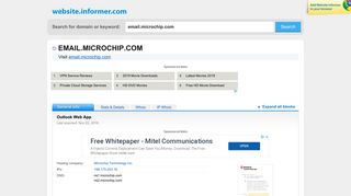 email.microchip.com at WI. Outlook Web App - Website Informer