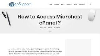How to Access Microhost cPanel ? - RDP Support - A Tech Blog