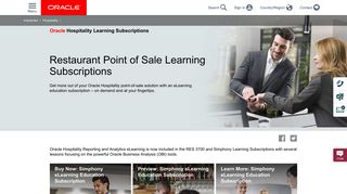 Hospitality Point-of-Sale Learning Subscriptions | Oracle