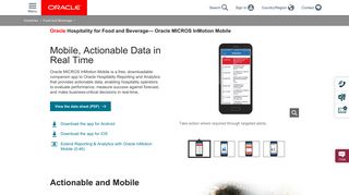 Hospitality for Food and Beverage—Oracle MICROS InMotion Mobile ...