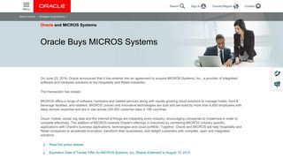 Oracle and MICROS Systems