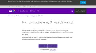 How to activate your Office 365 licence | BT Business