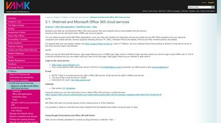 3.1. Webmail and Microsoft Office 365 cloud services - VAMK