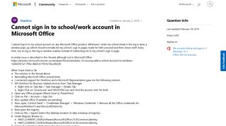 Cannot sign in to school/work account in Microsoft Office ...