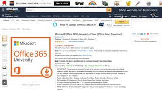 Amazon.com: Microsoft Office 365 University 4 Year | PC or Mac ...