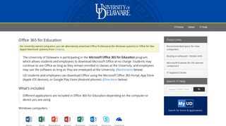 Office 365 for Education - University of Delaware