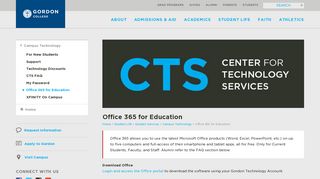 Office 365 for Education - Gordon College