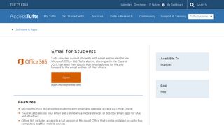 Email for Students | Access Tufts