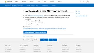How to create a new Microsoft account - Microsoft Support