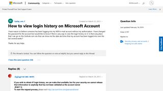 How to view login history on Microsoft Account - Microsoft Community