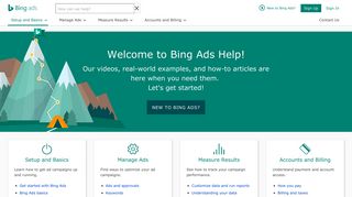 Welcome to Bing Ads Help! - Microsoft