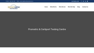 Prometic & Certiport Testing Center | Broadview Networks