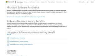 Software Assurance training vouchers (SATV) | Microsoft
