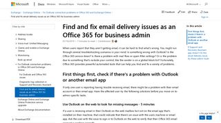 Find and fix email delivery issues as an Office 365 for business admin ...