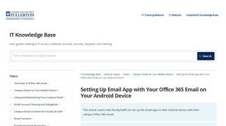 Setting Up Email App with Your Office 365 Email on Your Android ...