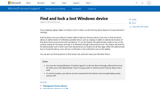 Find and lock a lost Windows device - Microsoft Support