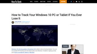 How to Track Your Windows 10 PC or Tablet If You Ever Lose It