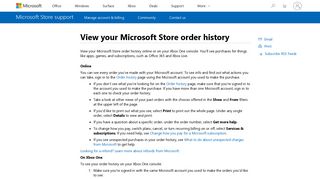 View your Microsoft Store order history - Microsoft Support