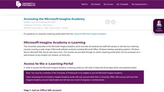Accessing the Microsoft Imagine Academy - MyPort
