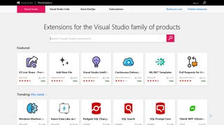 Visual Studio Marketplace: Extensions for Visual Studio family of ...