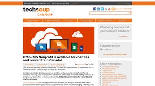 Office 365 Nonprofit is available for charities and nonprofits in Canada ...