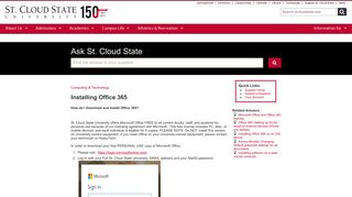 Installing Office 365 - Ask St. Cloud State