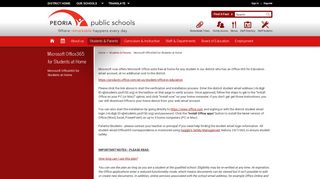 Microsoft Office365 for Students at Home - Peoria Public Schools
