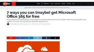 7 ways you can (maybe) get Microsoft Office 365 for free | ZDNet