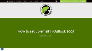How to set up email in Outlook 2003 – Lena Shore