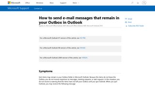 How to send e-mail messages that remain in your Outbox in Outlook