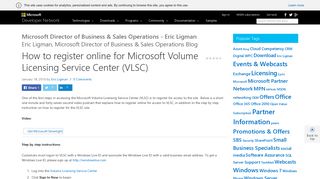 How to register online for Microsoft Volume Licensing Service Center ...