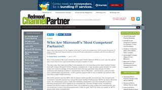 Microsoft's 50 'Most Competent' Partners -- Redmond Channel Partner