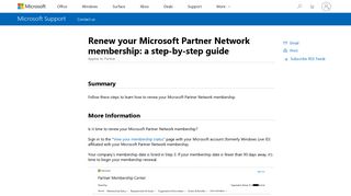 Renew your Microsoft Partner Network membership: a step-by-step ...