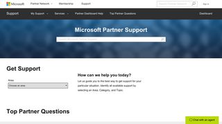 Support for Microsoft Partner - Microsoft Partner Network