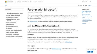 Join the Microsoft Partner Network - Partner Center | Microsoft Docs