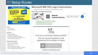 Login to Microsoft MN-700 Router - SetupRouter