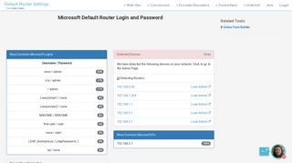 Microsoft Default Router Login and Password - Clean CSS
