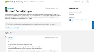 Microsoft Security Login - Microsoft Community