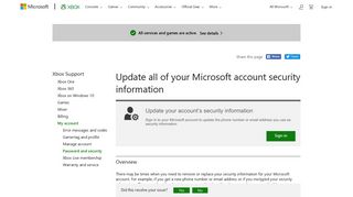 Update Your Microsoft Account Security Info for Xbox Live