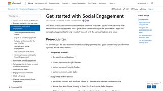 Get started with Social Engagement | Microsoft Docs