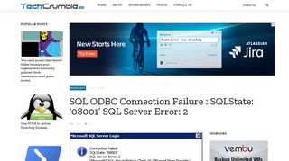 SQL ODBC Connection Failure : SQLState: '08001' SQL Server Error ...