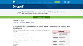 SQLSTATE[28000]: [Microsoft][SQL Server Native Client 11.0][SQL ...